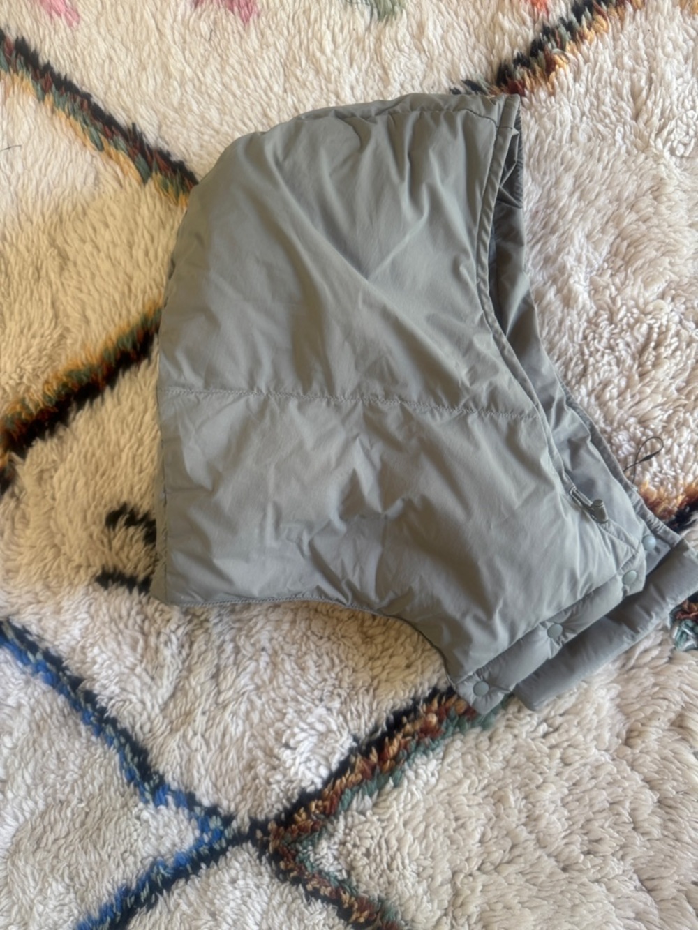 Uniqlo Nylon Hooded Neck Warmer — Sage Green